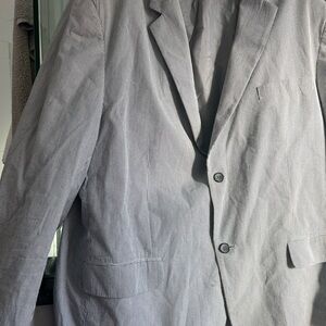 Tasso Elba Blue Textured Jacket XXL 50-52